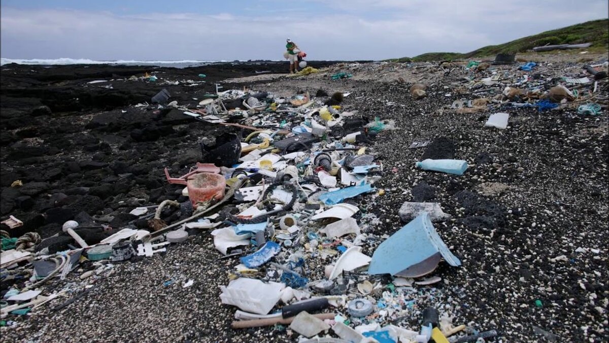 Пластиковый мусор на побережье