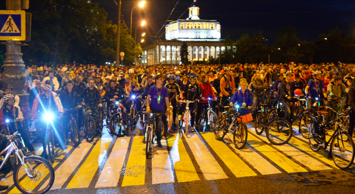 Ночной Московский велопарад 🚴‍♀️