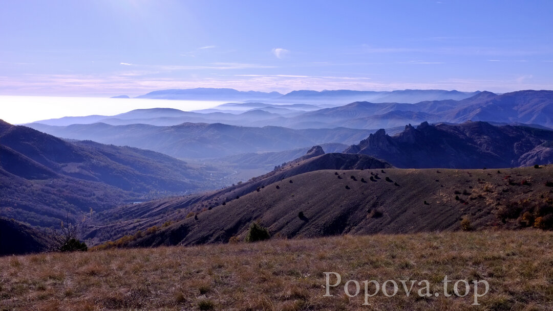 Крым Вид с гор в районе села Морское — Фото Наталии Поповой — Профессионального Художника