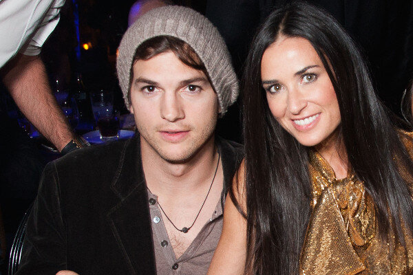 Деми Мур с третьим мужем Эштоном Кутчером