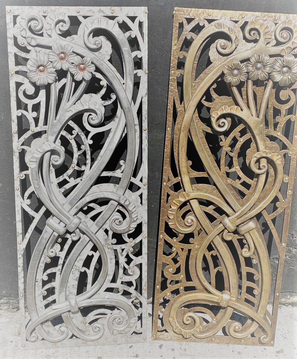 Красивое металлическое кружево.