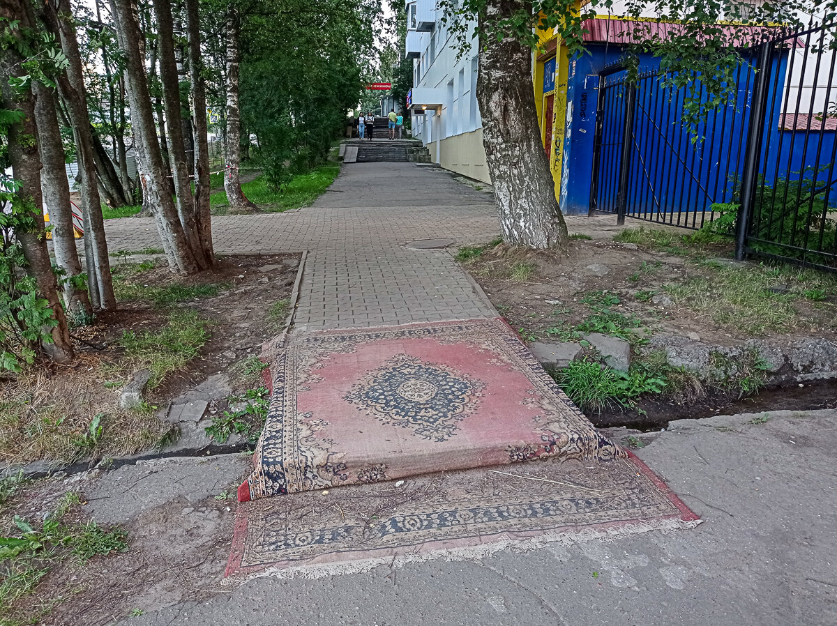 Ковёр на улице Сыктывкара. Республика Коми, Сыктывкар. Фото автора статьи