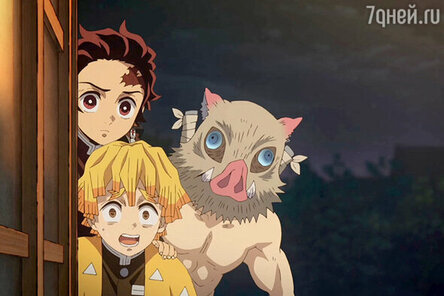 Кадр из мультфильма «Истребитель демонов: поезд «Бесконечный» КиноПоиск