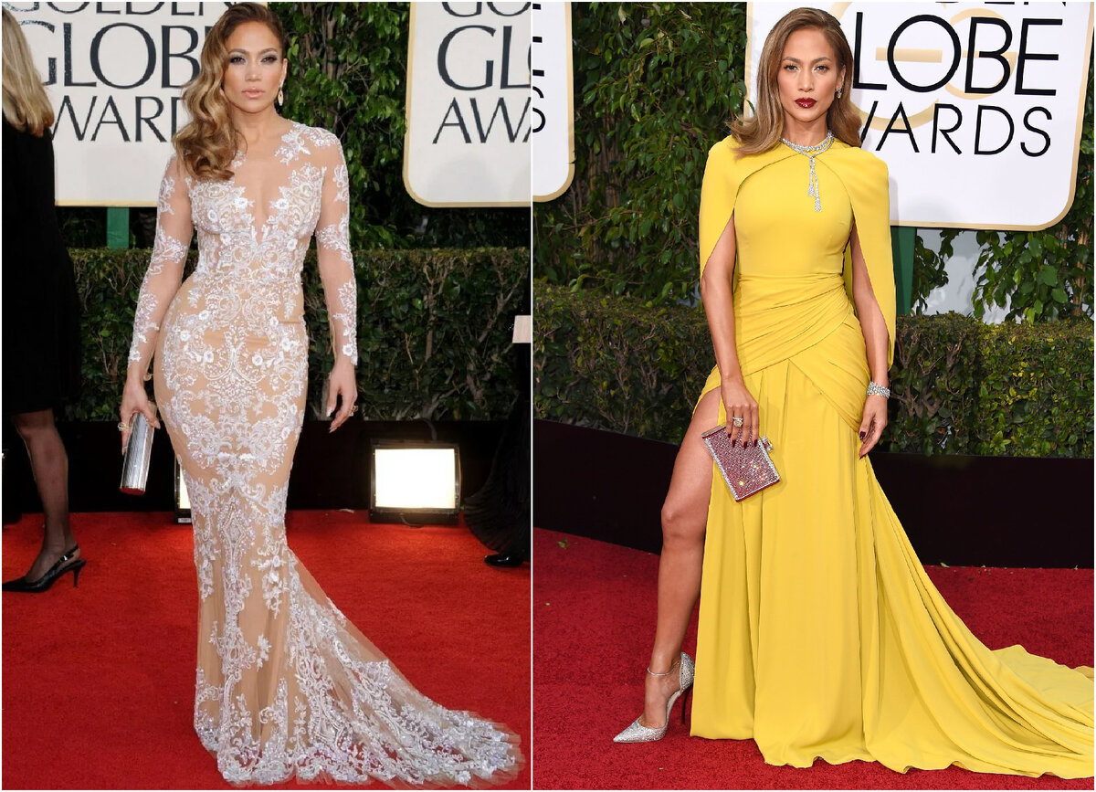 Дженнифер Лопес - яркая представительница силуэта "груша". И она умеет подбирать одежду так, чтобы фигура выглядела сбалансированной. А бёдра звезда сделала одним из главных достоинств