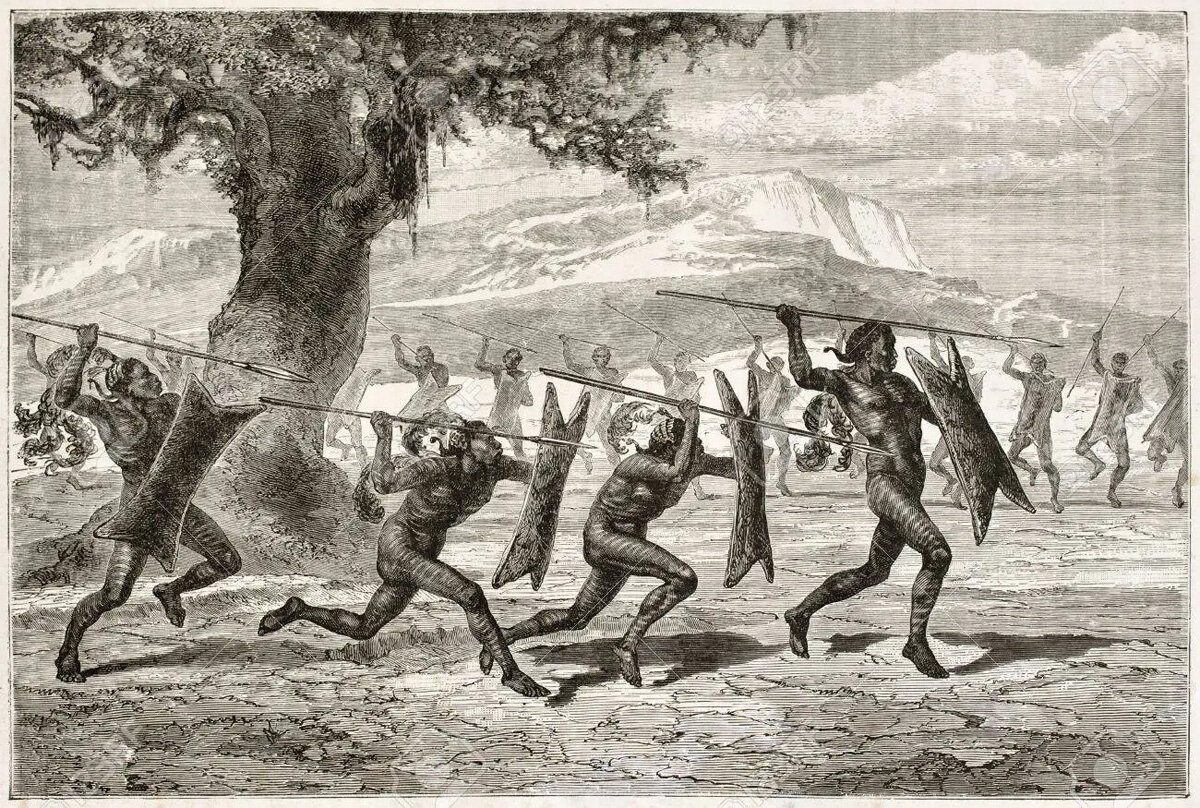 
Военный танец племени Оббо