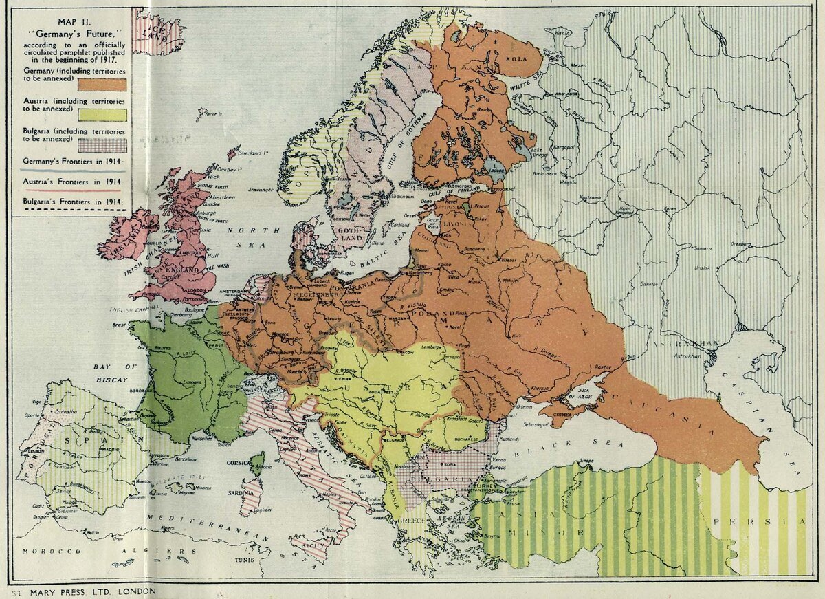 Карта германии 1914 года