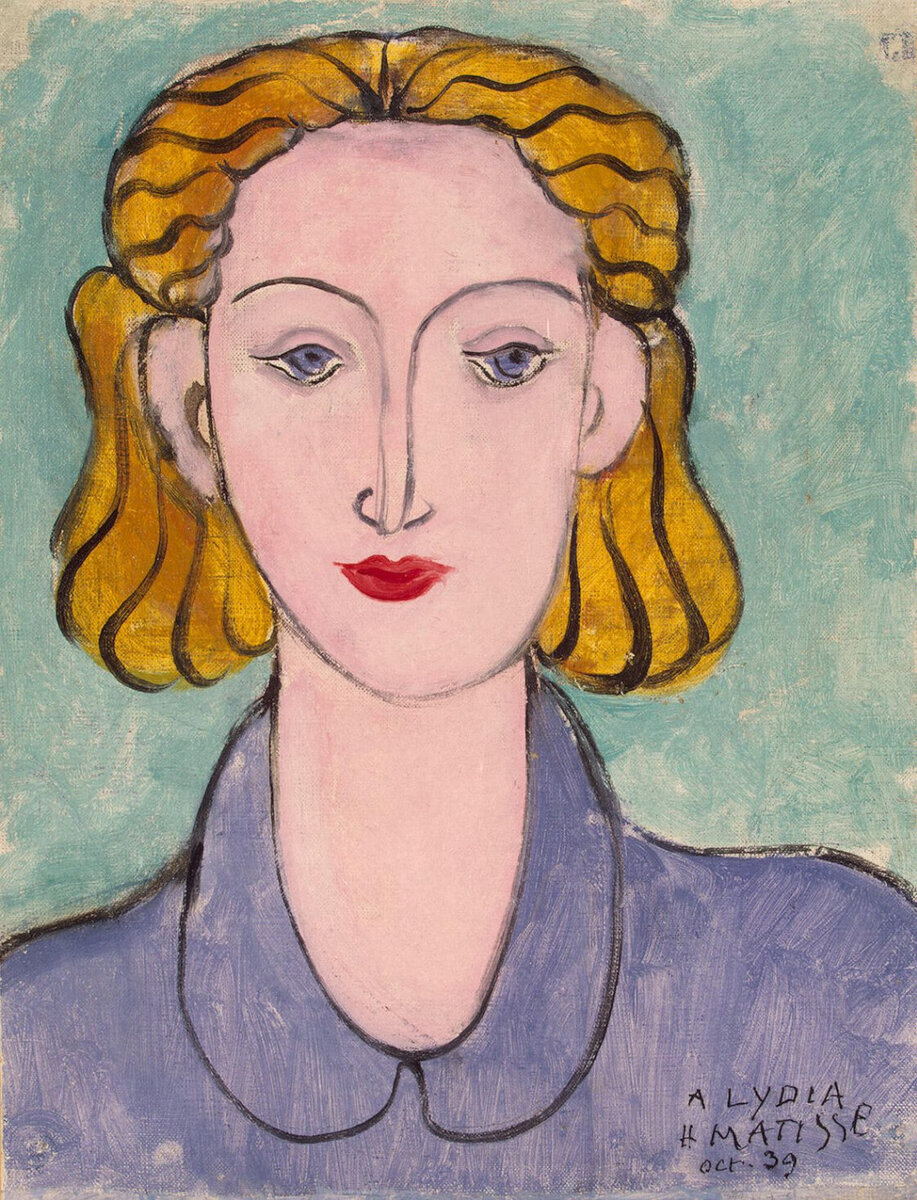Молодая женщина в синей блузе, 1939