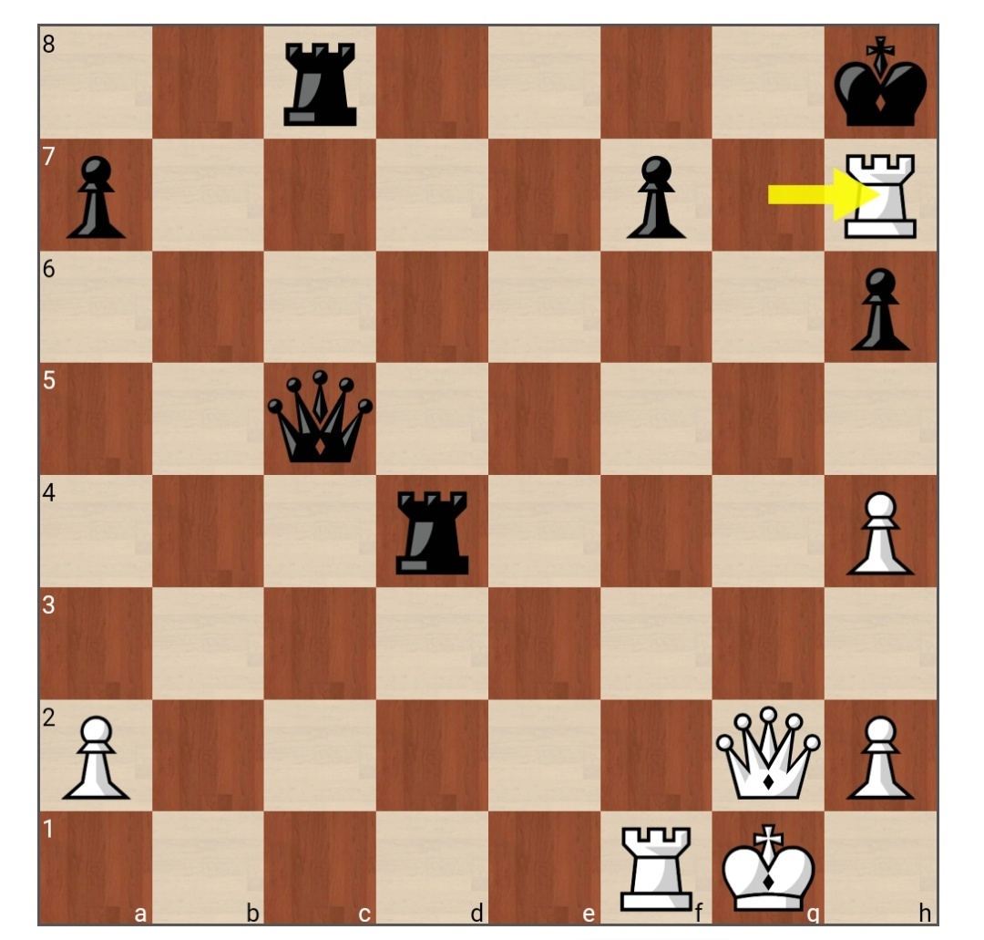 Шах ладьёй h7