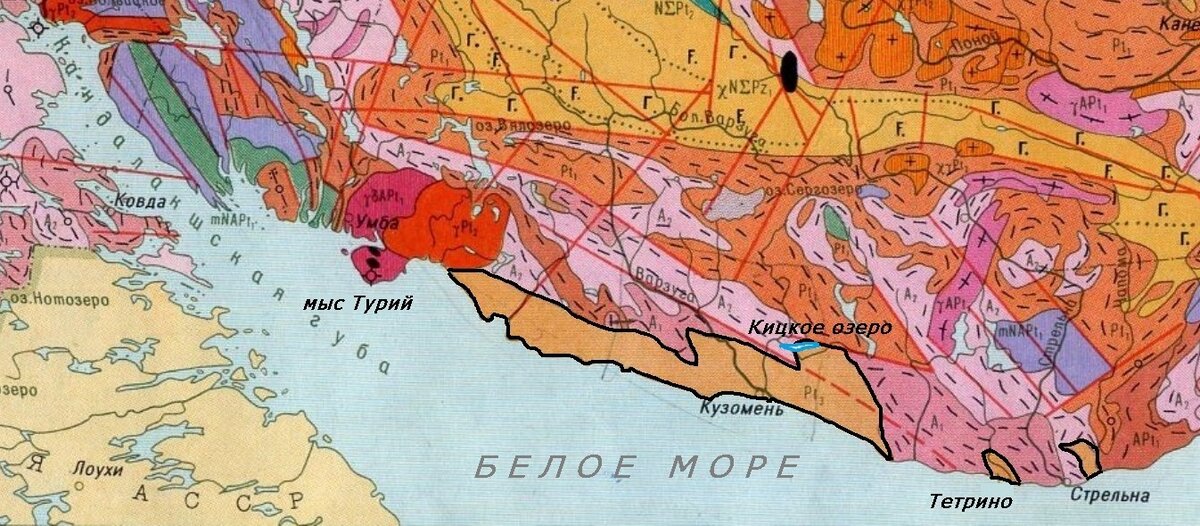 Многозональные кварц-аметистовые щетки Терского берега.