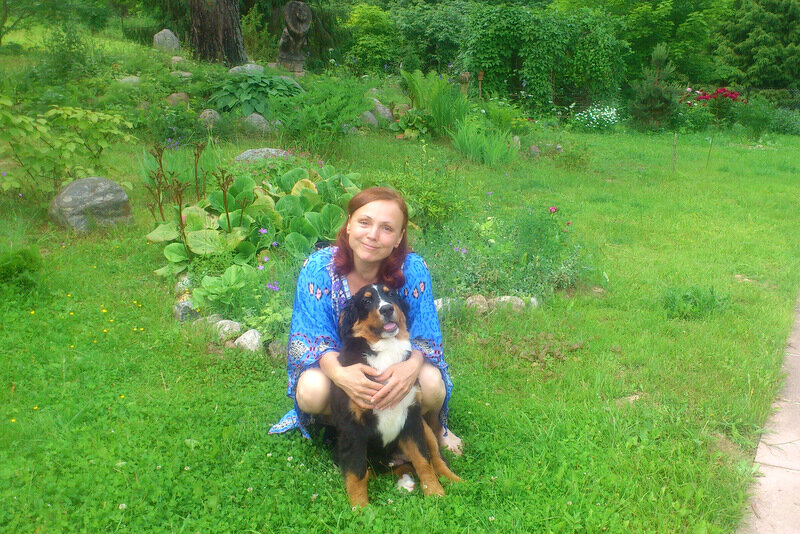 фото автора с маленькой Ладушкой.