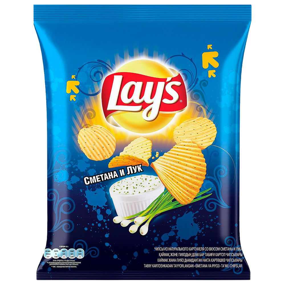 Lays со вкусом Сметана и лук
