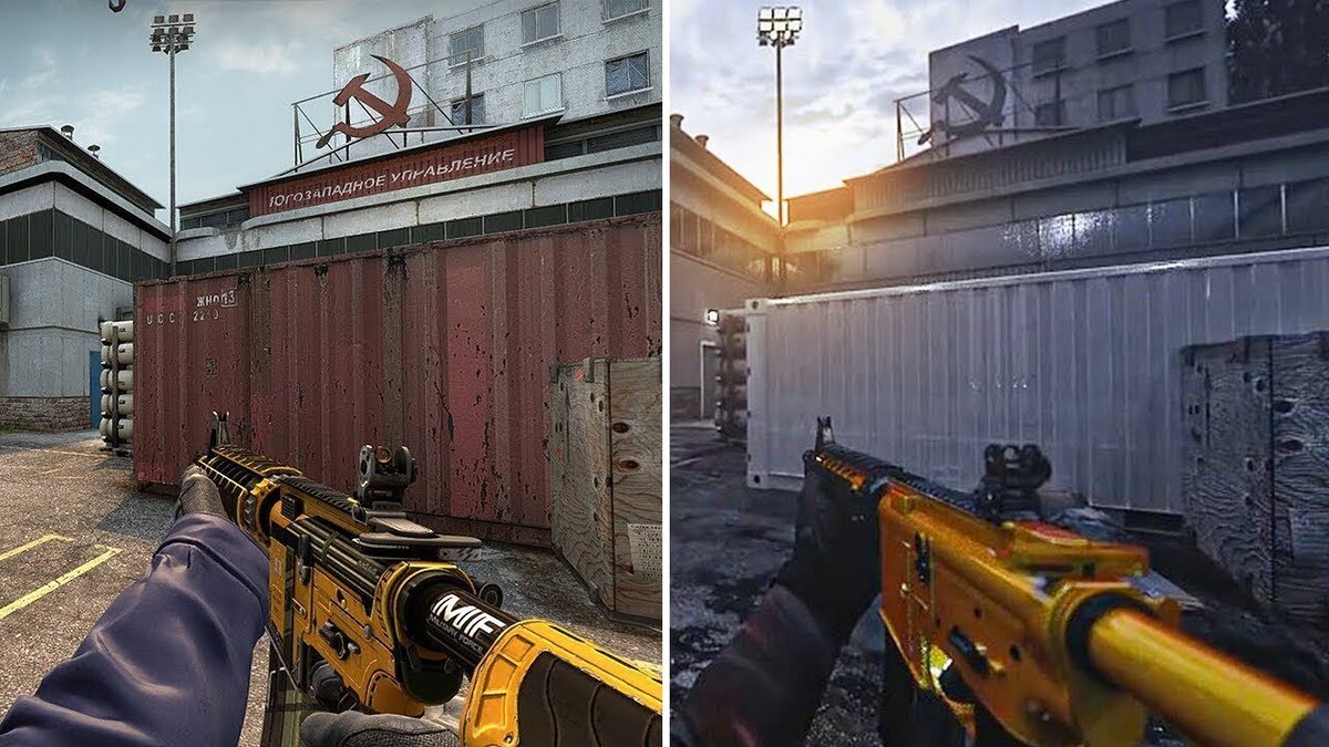 Как будет выглядеть CS:GO, До и После обновления. Источник: gamebomb.ru