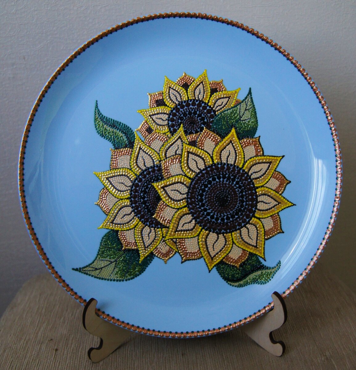 Картина "Подсолнухи" в завершенном варианте.