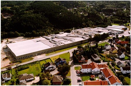 Завод Alloc AS с высоты птичьего полёта 