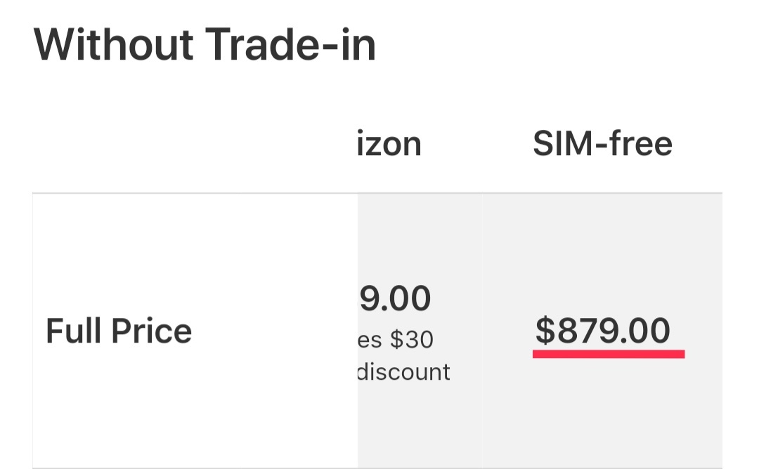 Прайс на официальном сайте apple.com