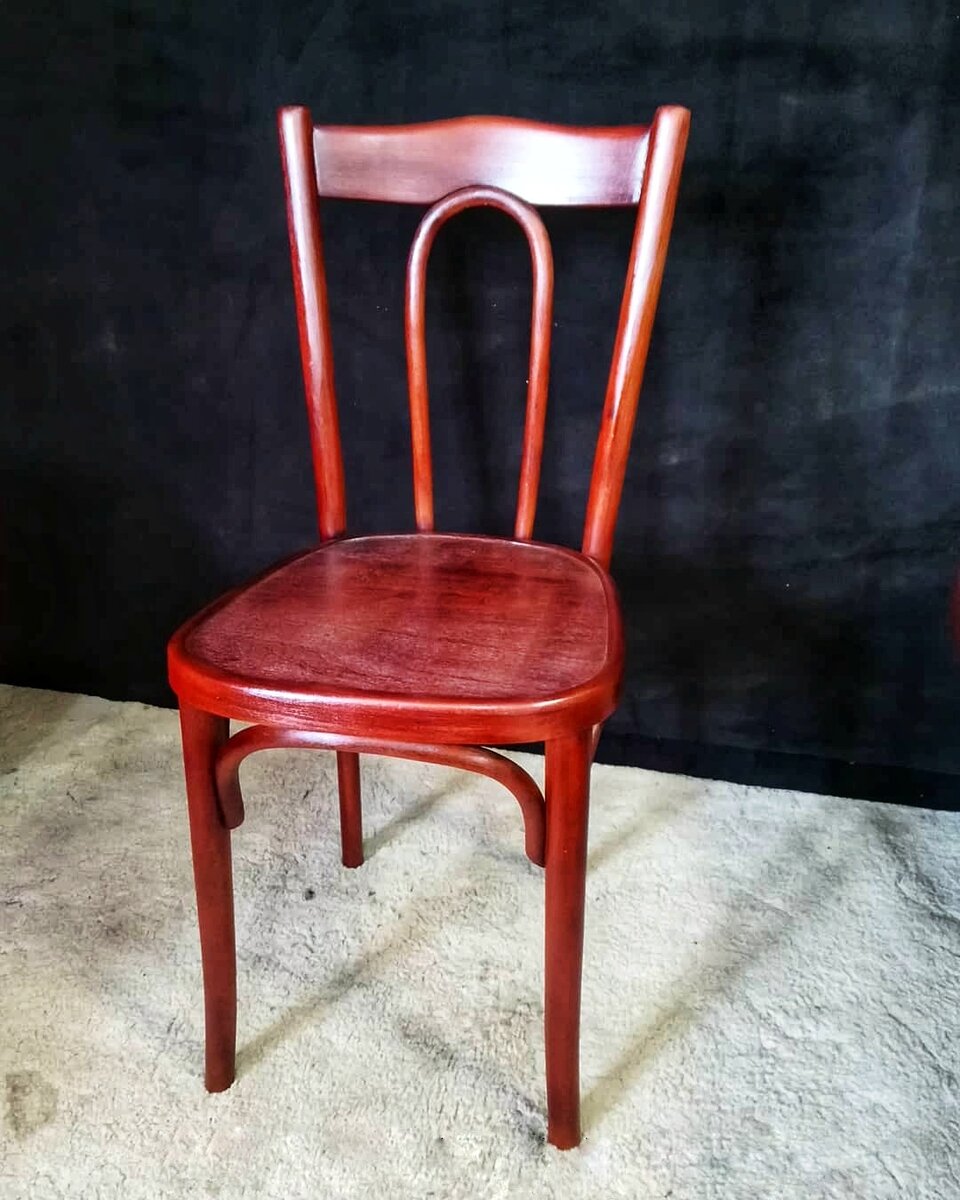 Покраска венского стула в белый цвет