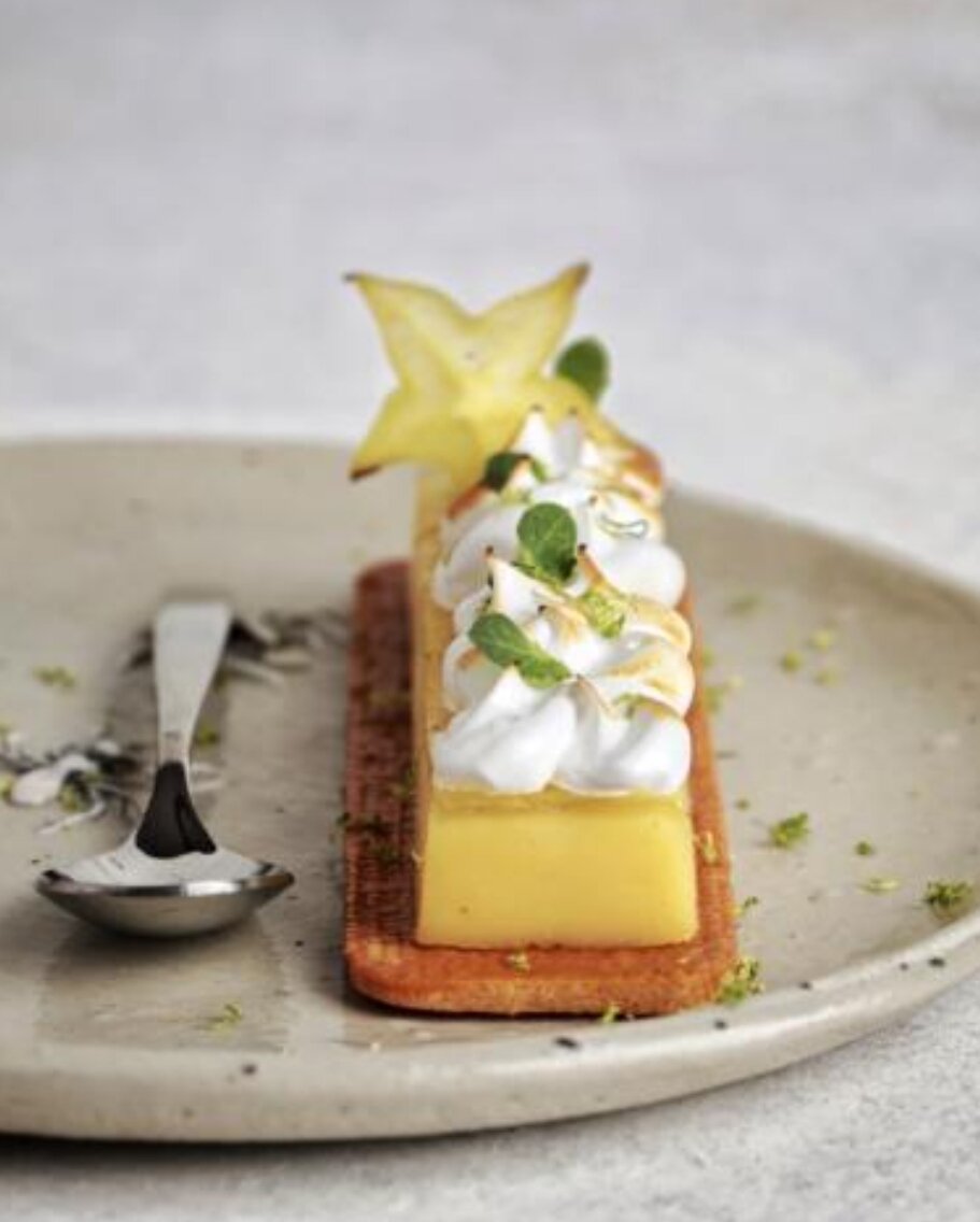 Цитрусовые пирожные с мятой и меренгой (8 шт. Силиконовая форма «Брусок» 