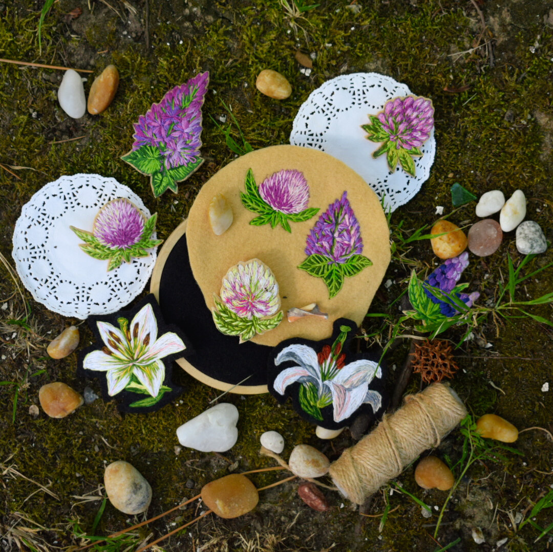 Цветы. Вышивка гладью