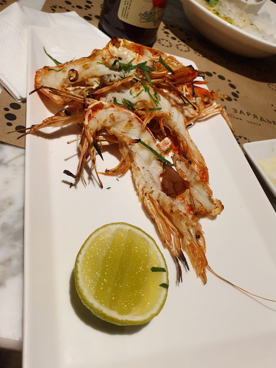 Лангустины на гриле