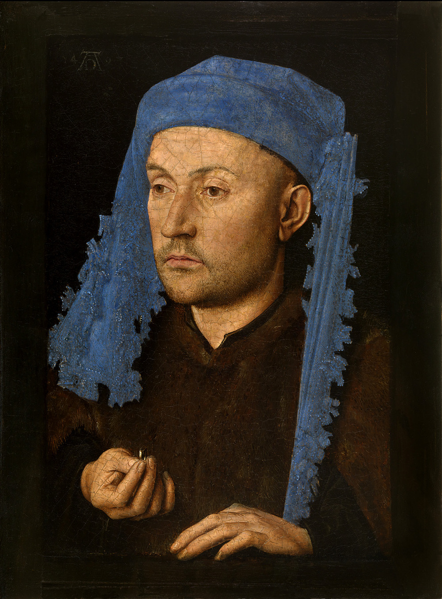 Jan van Eyck - Portrait of a Man with a Blue Chaperon, 1430  