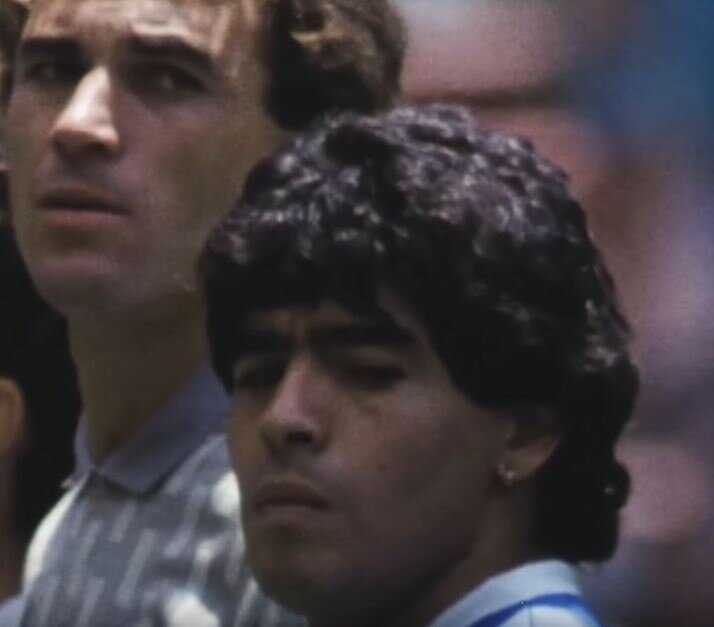 Церемония исполнения гимнов перед четвертьфинальным матчем Чемпионата мира по футболу 1986г. Аргентина -Англия.