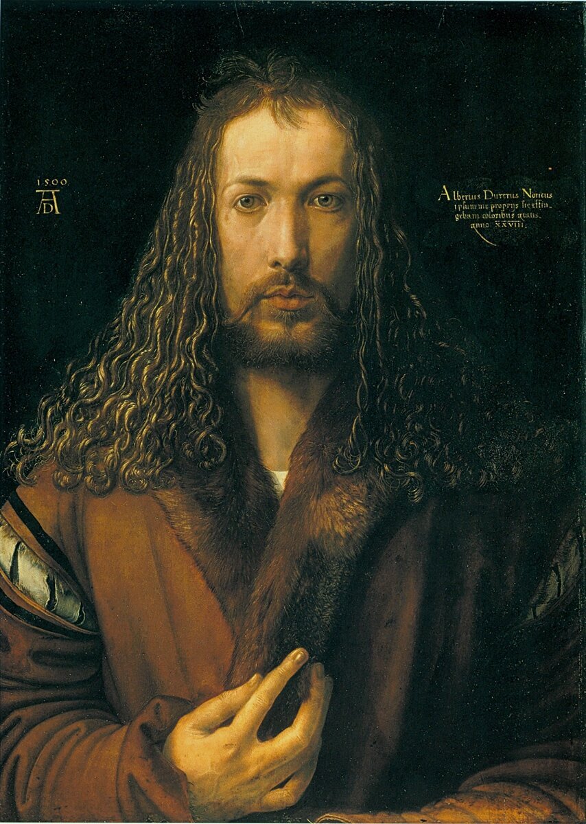 А. Дюрер, «Автопортрет в одежде, отделанной мехом», 1500 г., Старая пинакотека, Мюнхен. Фото: ru.wikipedia.org