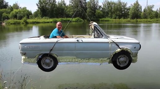 Катаемся по воде на плавающем автомобиле собственного производства