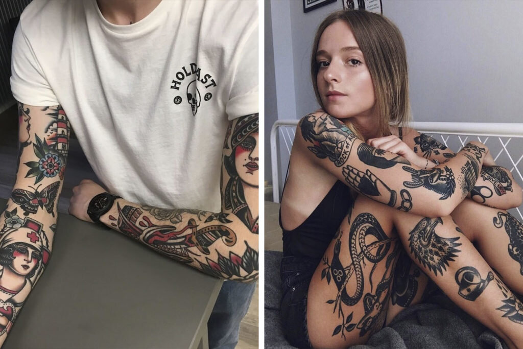 Тату олдскул - смотреть примеры работ | Cartel Tattoo