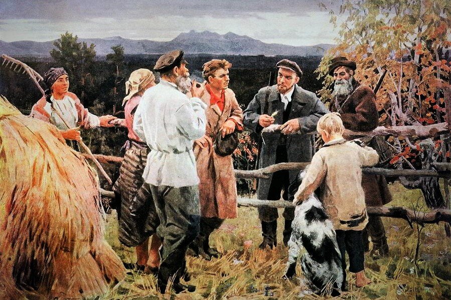Картина крестьяне у ленина