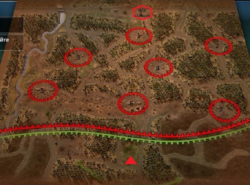 Расположение опорных пунктов финнов