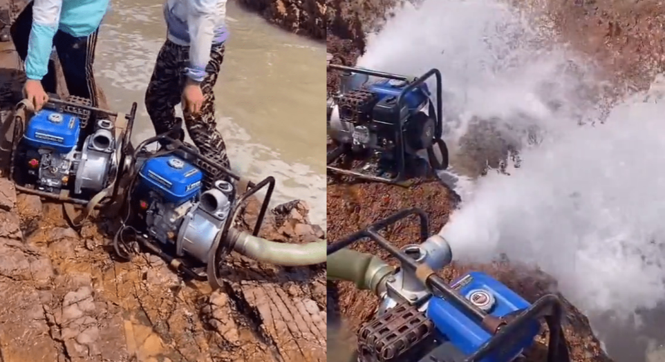 Рыбалка на мотопомпу