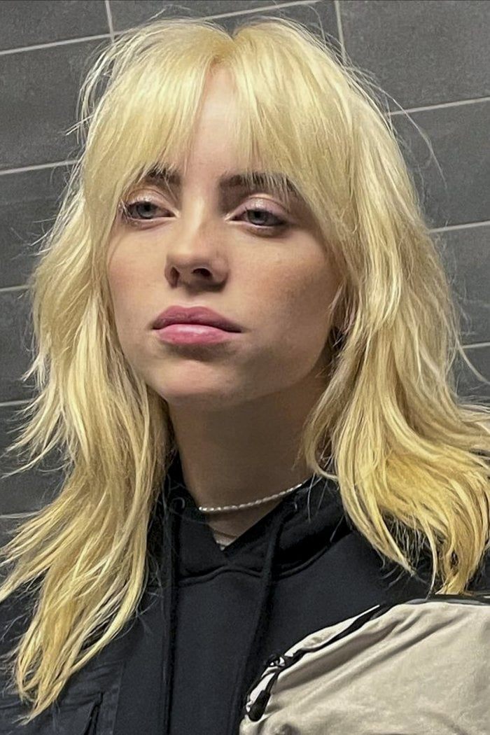 Билли Айлиш с прической Wolf Cut