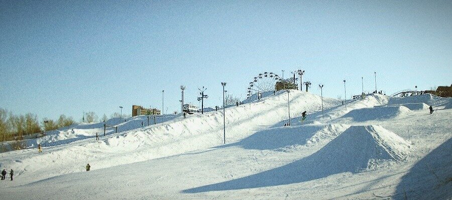 Крутые трассы сноу-парка "Горский". Фото из открытых источников.