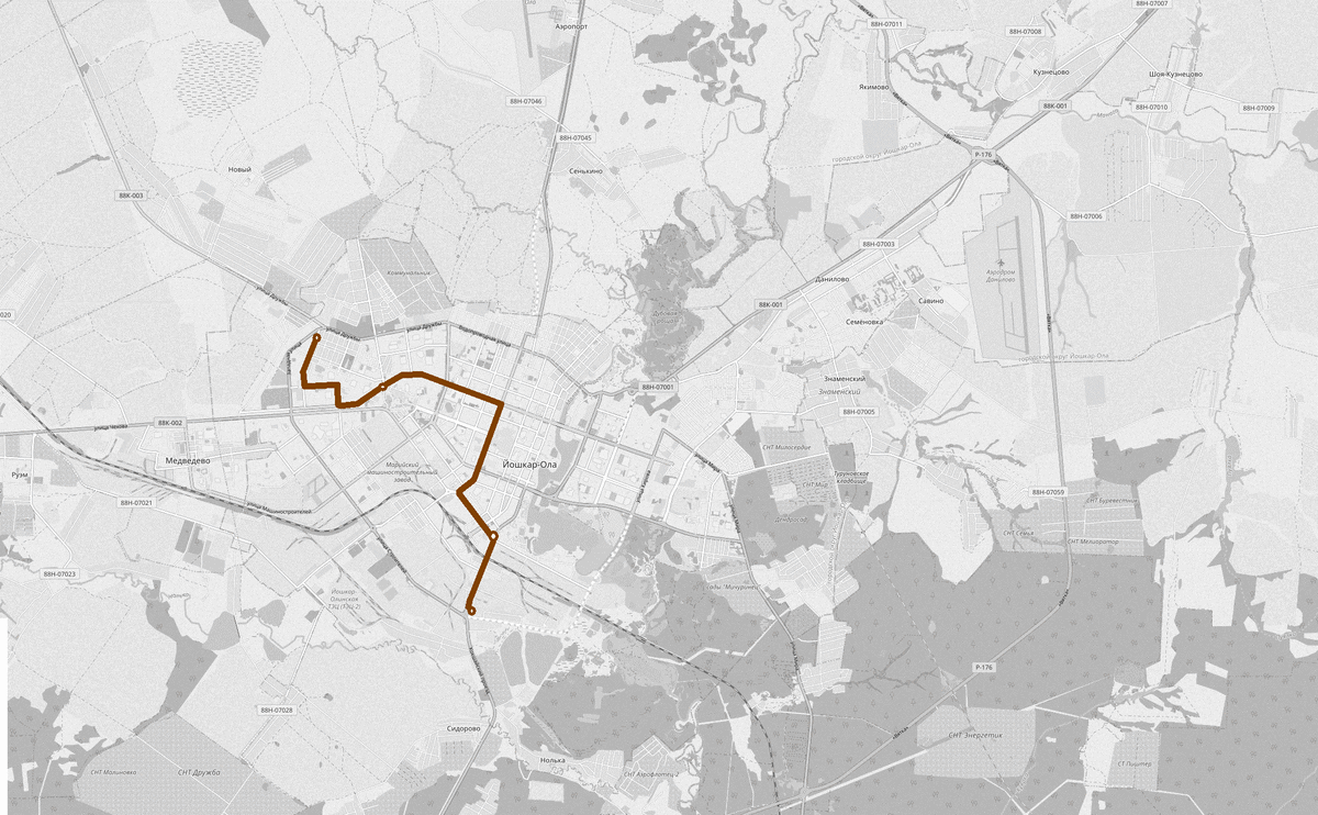 Маршрут М5 (с 2024 г.). Вариант, доработанный Поспеховым И.А.