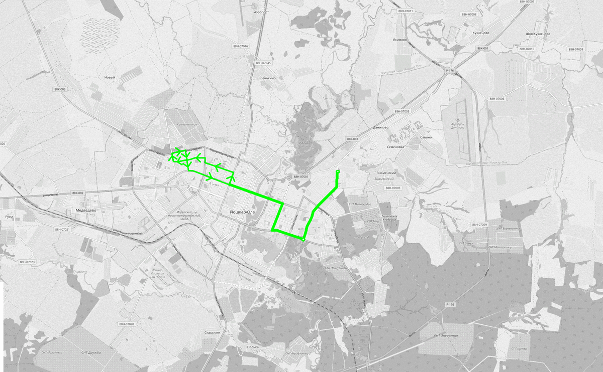 Маршрут М10 (с 2024 г.). Вариант, доработанный Поспеховым И.А.