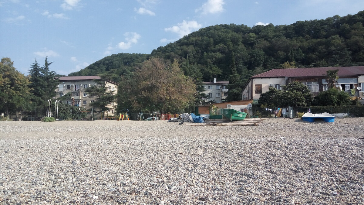 Вид на поселок с моря