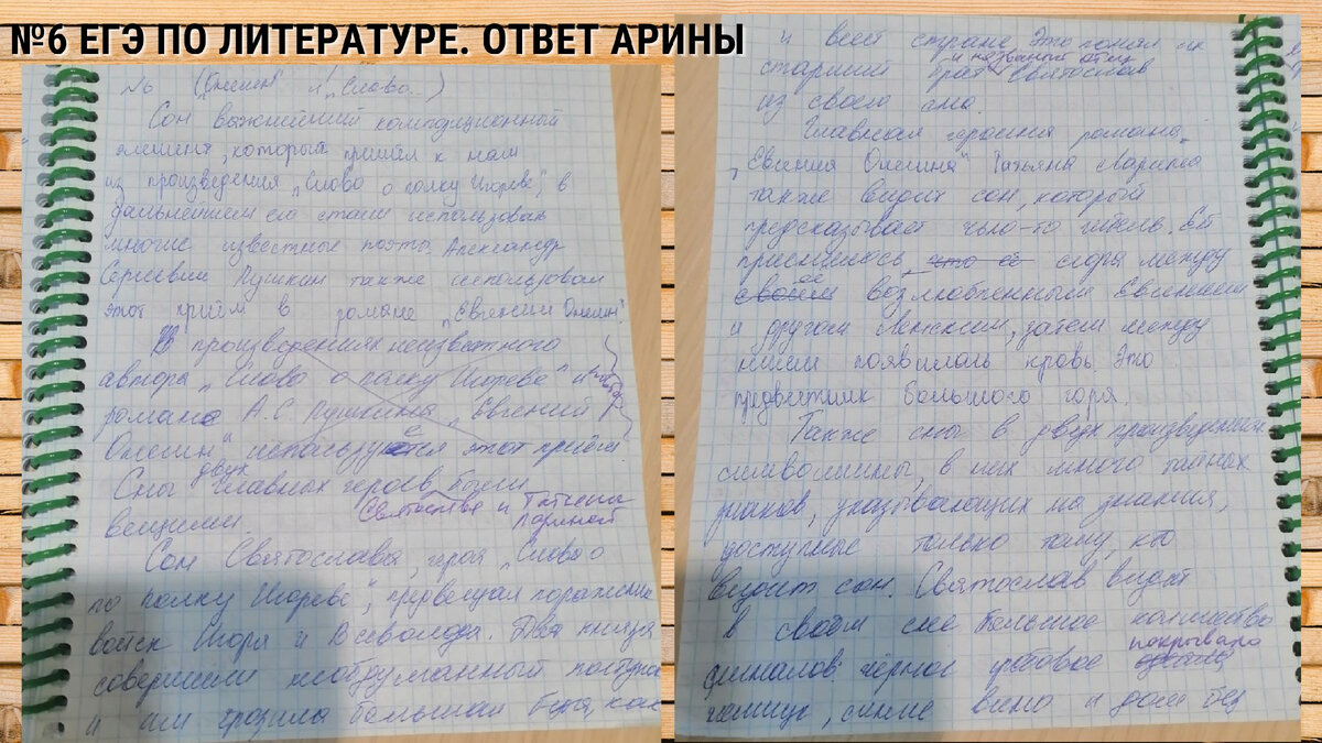 №6 ЕГЭ по литературе: вещие сны в «Слове о полку Игореве» и в «Евгении  Онегине». План-схема и ответ моей ученицы | Русский и Литература | Дзен