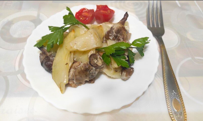 Рецепт картофеля с грибами для духовки