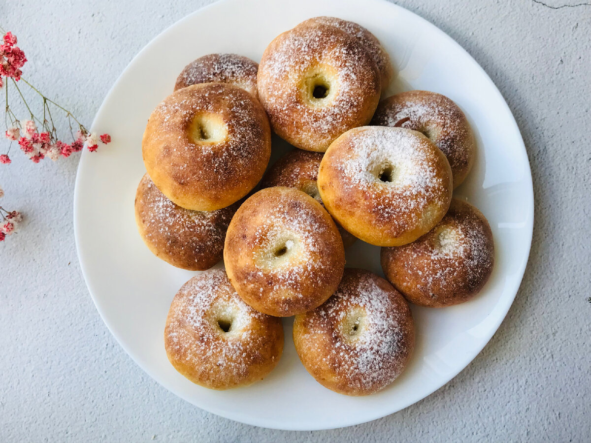 Без жарки и возни! Быстрые творожные пончики 🍩 в духовке! Без дрожжей! |  Кухня без слов | Дзен