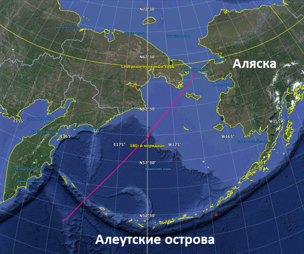 Где находятся алеутские острова