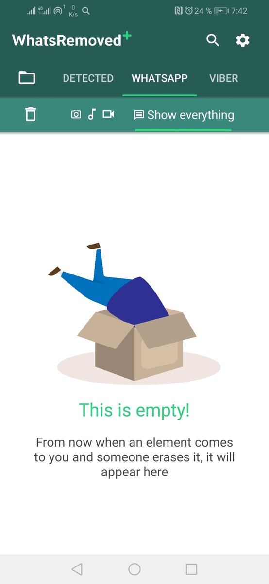 Так выглядит интерфейс приложения WhatsRemoved+