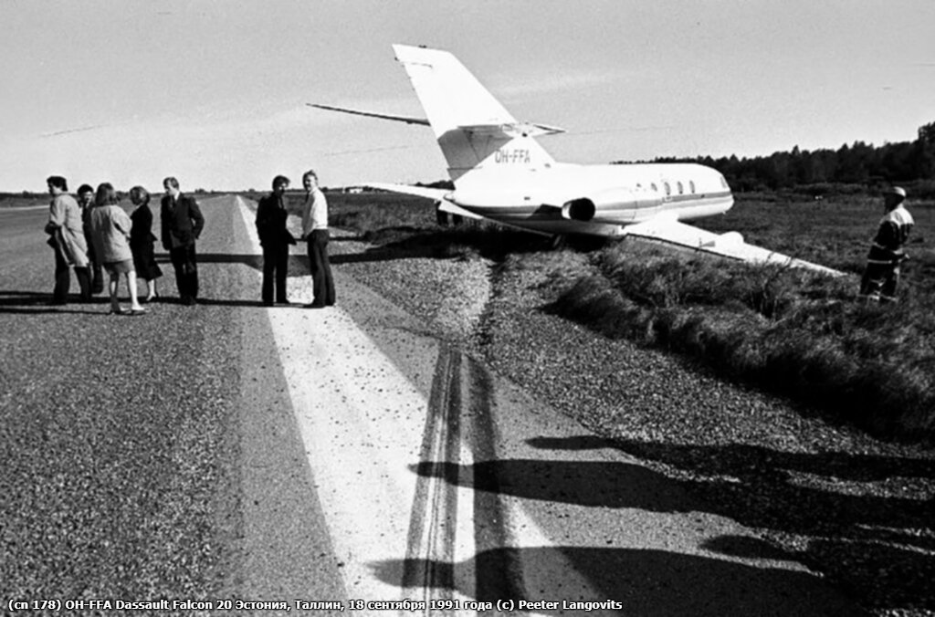 Dassault Falcon 20 OH-FFA Эстония, Таллин, 18 сентября 1991 года © Peeter Langovits