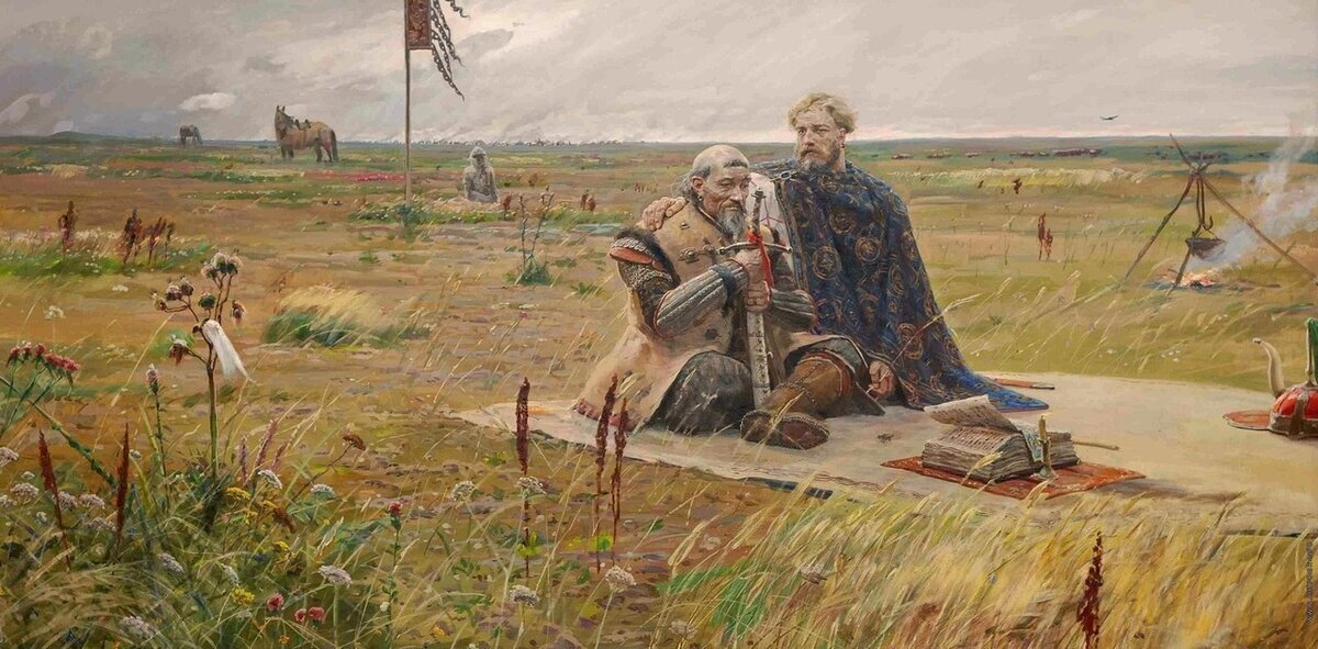 Александр Невский и Сартак, сын Батыя. Источник: pinterest.ru