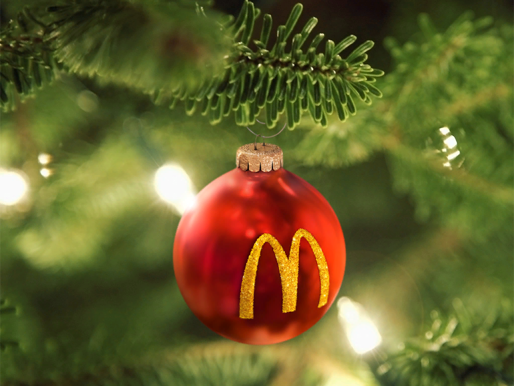 Ёлочный шар с логотипом "McDonald’s"