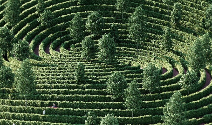 Parc de la Distance сделан как лабиринт