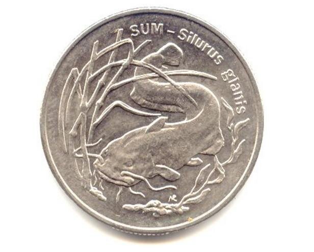 Реверс польской монеты в 2 злотых 