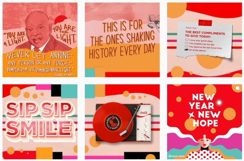 Визуал Coca-Cola в Instagram 