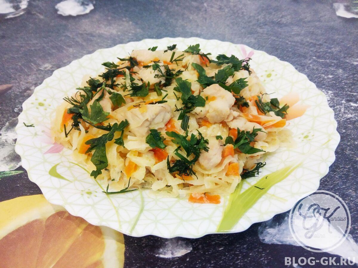 Капуста тушеная в сметане