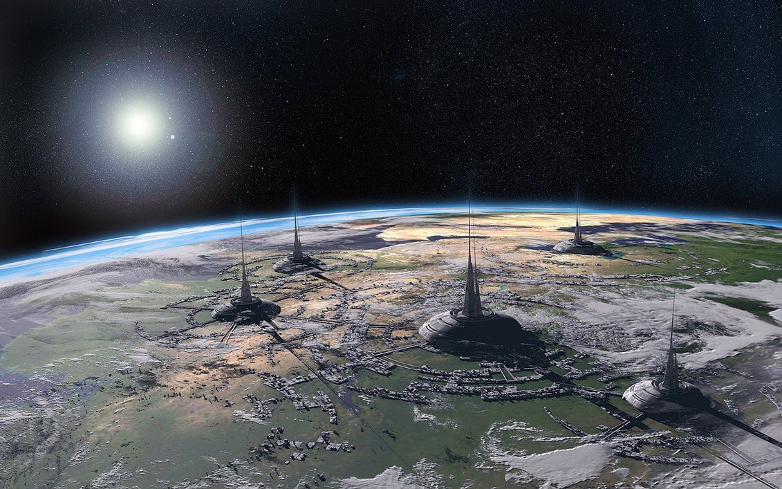 Колония на экзопланете глазами художника