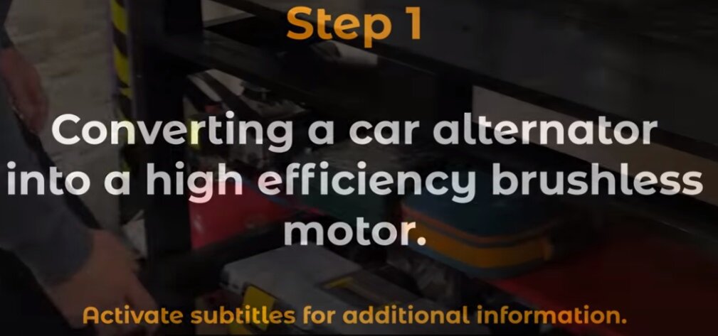 Get Free Energy with AC Motor and Car Alternator